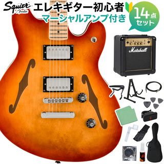 Squier by Fender AFF Starcaster Deluxe SSB エレキギター初心者セット【マーシャルアンプ付き】