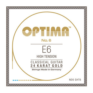 Optima StringsNO6.GHT6 No.6 24K Gold E6 High 6弦 バラ弦 クラシックギター弦×3本