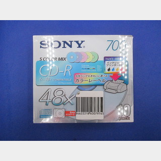 SONY CD-R 700MB インクジェット対応 5mmスリムケース 10PACK 10CDQ80FPX