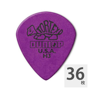 Jim Dunlop472RH3 TORTEX JAZZ III Sharp Purple 1.14mm ギターピック×36枚