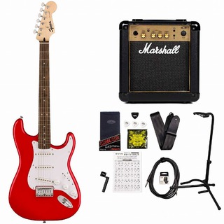 Squier by FenderSonic Stratocaster HT Laurel Fingerboard White Pickguard Torino Red スクワイヤー MarshallMG10アンプ