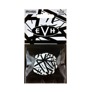 Jim Dunlop EVH EVHP03 WHITE WITH BLACK STRIPES PICK ピック6枚セット【心斎橋店】