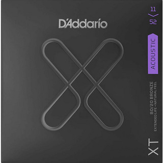 D'Addario XTABR1152 80/20ブロンズ コーティング弦 11-52 カスタムライトアコースティックギター弦