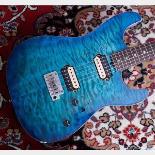 Red House Guitars General S/HH Bora Bora Blue Burst Quilted