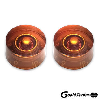 ALLPARTS PK-0130-L22 Left-handed Vintage Style Amber Speed Knobs/5105
