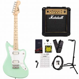 Squier by FenderMini Jazzmaster HH Maple Surf Green ミニギター MarshallMG10アンプ付属エレキギター初心者セット【WEBSH