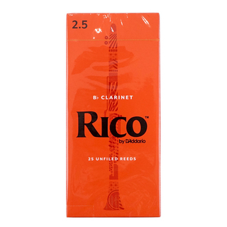 D'Addario Woodwinds/RICO RCA2525 リコ B♭クラリネット リード 2.5 25枚入