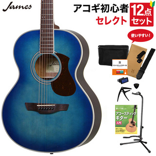 James J-300A EBU アコースティックギター 教本付きセレクト12点セット 初心者セット