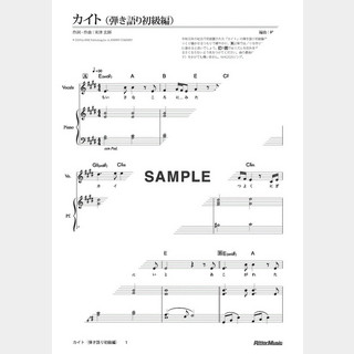楽譜 カイト（初級アレンジ） （NHK「みんなのうた」より）