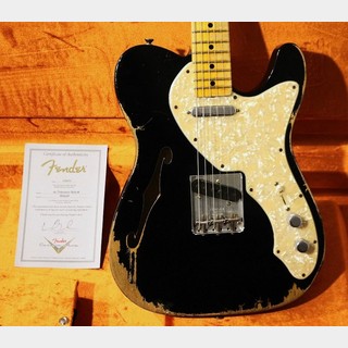 Fender Custom Shop 69 Telecaster Thinline Relic Black 2012年製【2.76kg】【激渋レリック】
