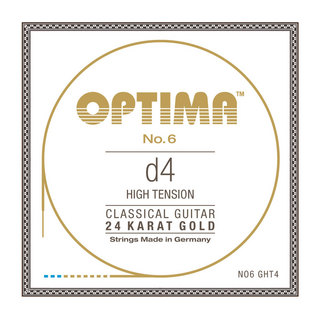 Optima StringsNO6.GHT4 No.6 24K Gold D4 High 4弦 バラ弦 クラシックギター弦×3本