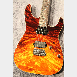 T's Guitars Custom Order DST-Pro24 5A Waterfall Burl/Alder Fire Breath #032818 【選定激杢トップ】【現地選定材】