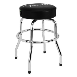 Fenderフェンダー Spaghetti Logo Pick Pouch Barstool Black/Chrome 24" スツール バースツール 椅子
