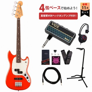 FenderPlayer II Mustang Bass PJ Rosewood Fingerboard Coral Red フェンダー エレキベース VOXヘッドホンアンプ