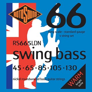 ROTOSOUND RS665LDN Swing Bass’round wound Nickel