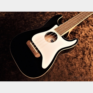 Fender Acoustics Fullerton Strat Uke -Black- 【コンサート/ストラトタイプ】【ピックアップ搭載】【送料込】