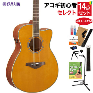 YAMAHA FSC-TA VT アコースティックギター 教本・お手入れ用品付きセレクト15点セット