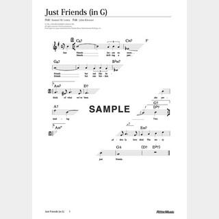 楽譜 Just Friends（in G）