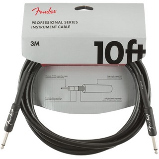 Fender フェンダー Professional Series Instrument Cable SS 10' Black ギターケーブル