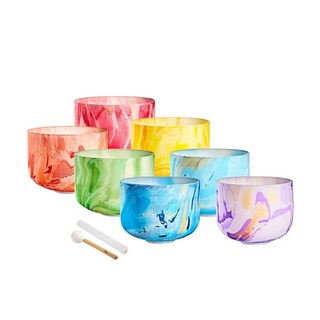 Meinl MCSBSETCHA [Marble Crystal Singing Bowls Chakra Set]