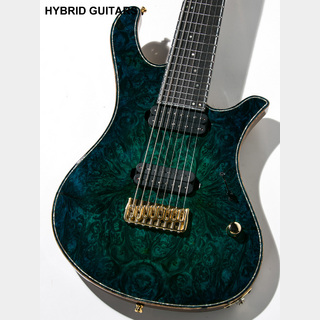 Overload Custom Guitars Rea 8 Green Bluemarine 2023