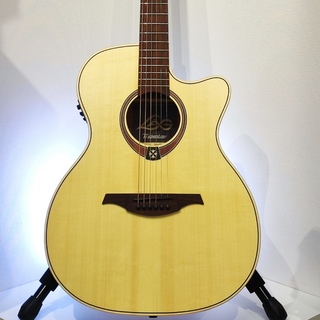 LAG Guitars T70ACE-NAT Auditorium Cutaway Acoustic-Electric