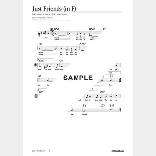 楽譜 Just Friends（in F／原曲キー）