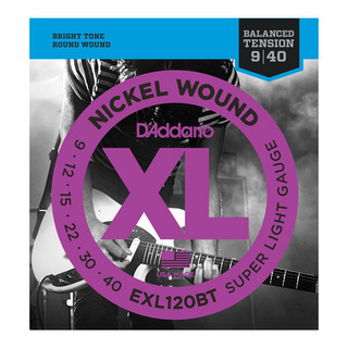 D'Addario XL NICKEL EXL120BT Balanced Tension Super Light【09-40/エレキギター弦】