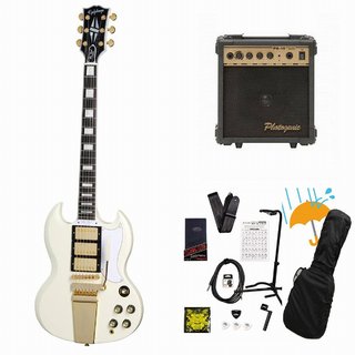 Epiphone Inspired by Gibson Custom 1963 Les Paul SG Custom with Maestro Vibrola Classic White PG-10アンプ付属