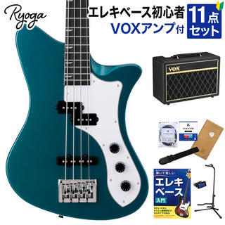 RYOGA SKATER-BASS Ocean Turquoise Blue 初心者セット VOXアンプ付