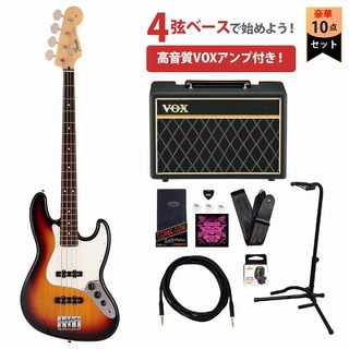 Fender Made in Japan Hybrid II Jazz Bass Rosewood Fingerboard 3-Color Sunburst フェンダーVOXアンプ付属エレ