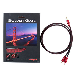 Audioquest 【中古】 audioquest オーディオケーブル GOLDEN GATE RCA-3.5mm 1M RCA端子-ステレオミニ