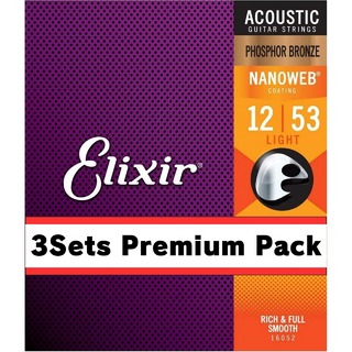 Elixir NANOWEB Light (.012 - .053) [16052]【3Pack】