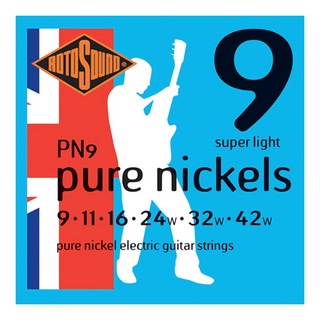 ROTOSOUND PN9 Pure Nickel Super Light 9-42 エレキギター弦×3セット