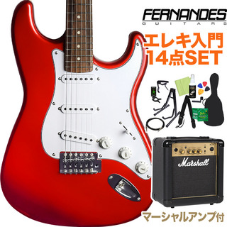 FERNANDES LE-1Z 3S/L CAR エレキギター 初心者14点セット 【マーシャルアンプ付き】