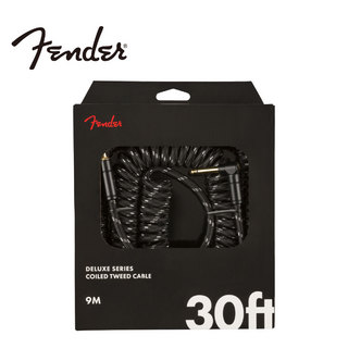 FenderDeluxe Series Coil Cable 30' -Black Tweed-《カールケーブル》【オンラインストア限定】