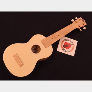 FamousFS-S10N White Satin Wood Soprano Ukulele ウクレレ #5413 