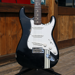 Fender Custom Shop 1963 Stratocaster Journeyman Relic Black w/Competition Stripe Masterbuilder Andy Hicks