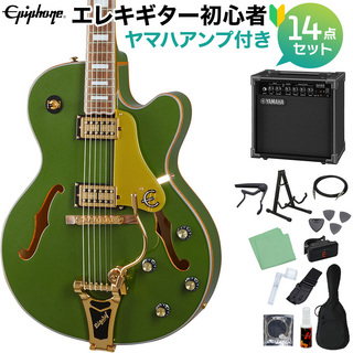 Epiphone Emperor Swingster Forest Green Metaric 初心者14点セット ヤマハアンプ付き フルアコ
