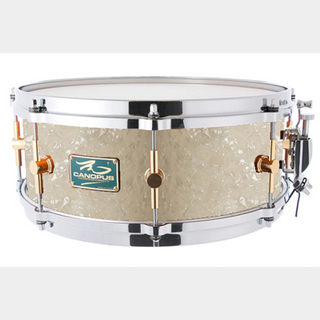 canopus The Maple 5.5x14 Snare Drum Vintage Pearl