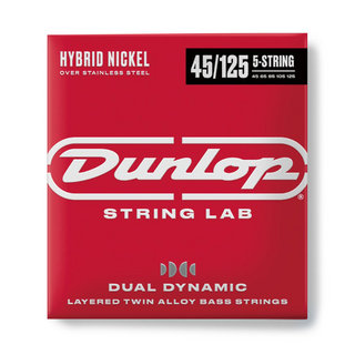 Jim Dunlop DBHYN45125 DUAL DYNAMIC LAYERED TWIN ALLOY HYBRID WOUND NICKEL BASS STRINGS 5弦エレキベース弦