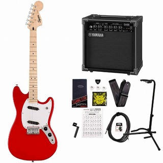 Squier by Fender Sonic Mustang Maple Fingerboard White Pickguard Torino Red スクワイヤーYAMAHA GA15IIアンプ付属初心者