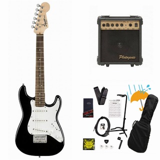 Squier by FenderMini Strat Laurel FB Black ミニギター エレキギター PG-10アンプ付属エレキギター初心者セットR【WEBSHOP