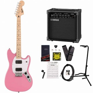 Squier by Fender Sonic Mustang HH Maple Fingerboard White Pickguard Flash Pink スクワイヤーYAMAHA GA15IIアンプ付属初