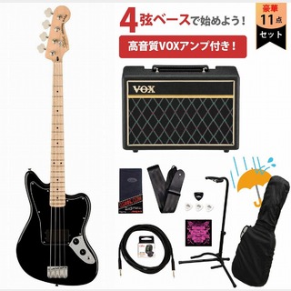 Squier by Fender Affinity Series Jaguar Bass H Maple FB Black PG Black VOXアンプ付属エレキベース初心者セットR【WEBSHO