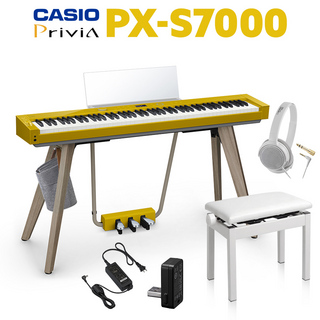 CasioPX-S7000 HM 電子ピアノ ヘッドホン・高低自在椅子セット 【配送設置無料・代引不可】
