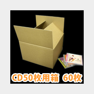 In The Box CDケース50枚用ダンボール箱 261×258×高さ144mm 「60枚」