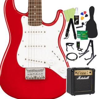 Squier by FenderMini Stratocaster エレキギター初心者14点セット 【マーシャルアンプ付き】 Dakota　Red