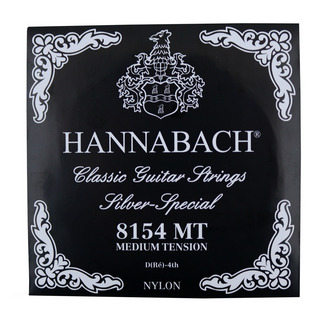 HANNABACHE8154 MT-Black D 4弦 クラシックギターバラ弦 4弦×6本セット
