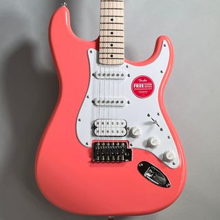 Squier by Fender SONIC STRATOCASTER HSS Maple Fingerboard White Pickguard Tahitian Coral【3.05kg】